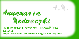 annamaria medveczki business card